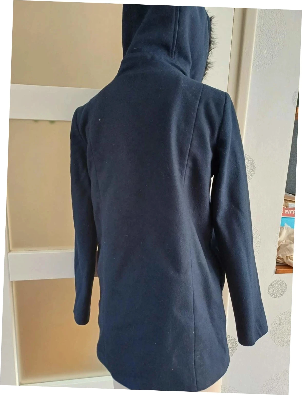 Duffle-coat bleu marine en laine Naf naf - Taille 36 (S) – photo 3